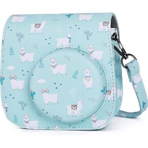 Phetium Instant mini 12 Camera Protective Case Compatible with Instax Mini 12 11,Canvas Cover Bag with Pocket and Adjustable Shoulder Strap (Shining Rainbow)