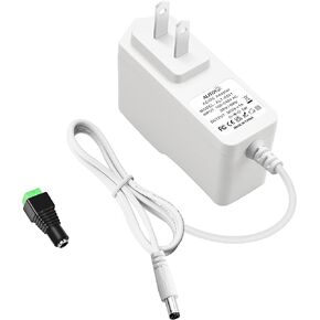 ALITOVE 5 فولت مصدر طاقة 5 فولت 1 أمبير محول تيار متردد أبيض 100-240 فولت تيار متردد إلى تيار مستمر 5 فولت سلك طاقة 5 فولت 1 أمبير محول طاقة مع طرف 5.5 × 2.5 مم 2.1 مم لمكبرات الصوت LED وأجهزة توجيه شاشة الإنترنت، أبيض in Kuwait