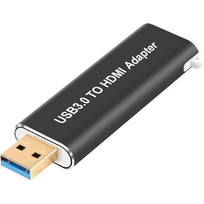 محول DYSYXD USB إلى HDMI USB 3.0 إلى HDMI للتلفزيون عالي الدقة/الشاشات/أجهزة العرض 1080P USB 3.0 إلى HDMI محول الصوت متوافق مع نظام التشغيل Windows 10 in Kuwait