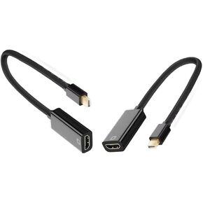 LKBOXET Mini DisplayPort إلى HDMI Adaper 4K (عبوتان)، محول Mini DP إلى HDMI، محول HDMI إلى DisplayPort - منفذ Thunderbolt in Kuwait