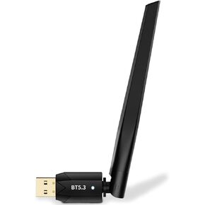 Bluetooth Adapter for PC - Long Range USB Bluetooth 5.3 Dongle (EDR & BLE) - 492FT/150M Wireless Transfer Transmitter Receive for Desktop Laptop, Plug & Play, Supports Windows 11/10/8.1/7 in Saudi Arabia