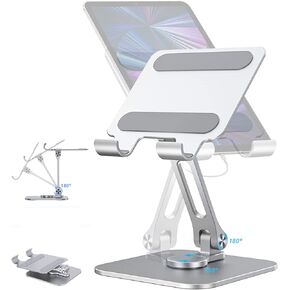 أولبرا حامل تابلت دوار 360 درجة للمكتب لاي ايباد برو قابل للطي ثلاثي المحاور قابل للتعديل اير ميني سامسونج من الالومنيوم in Kuwait