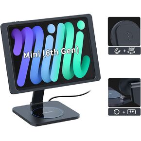 EMONITA Magnetic Stand with Charging Case for iPad 10.2 Inch 7th / 8th / 9th Gen (2021/2020/2019). 18W USB C Fast Charging Cable Included, Foldable L Shape, Strong Magnets, 360 Rotation, 180 Tilt in Kuwait