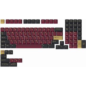 مجموعة Drop + Redsuns GMK Red Samurai Keycap للوحات المفاتيح كاملة الحجم - متوافقة مع مفاتيح Cherry MX واستنساخها (مجموعة تخطيط 1800 و113 مفتاحًا) in Kuwait
