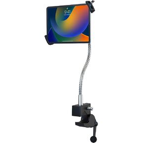حامل مشبك للكمبيوتر اللوحي - حامل CTA شديد التحمل لجهاز iPad الجيل العاشر 10.9 بوصة - iPad 7th/8th/ 9th Gen 10.2 بوصة - Surface Pro 4 - Surface Go 3 وأجهزة لوحية أخرى مقاس 7-13 بوصة - أسود (PAD-) هجت) in Kuwait