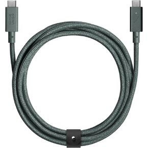 Native Union Type-C Belt Cable Pro - USB-C to USB-C 8ft Ultra-Strong Charging Cable with Leather Strap Compatible with MacBook Pro 2017-2020, MacBook Pro 13" M1/ M2, Air 13" M1, Surface Go 3 (Zebra) in Saudi Arabia