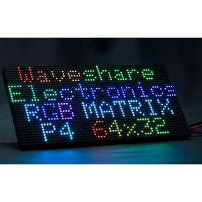 waveshare 64x32 2048 RGB Full Color LED Matrix Panel 4mm Pitch P4 Displaying Text/Colorful Image/Animation Adjustable Brightness Chainable Design,Compatible with Arduino/Raspberry Pi in Kuwait