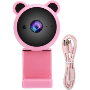 كاميرا ويب رقمية بدقة 1080 بكسل، كاميرا كمبيوتر رقمية HD بمنفذ USB، كاميرا ويب لتسجيل الفيديو، ميكروفون مدمج للبث المباشر (بينك) in Kuwait