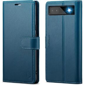 FLIPALM for Google Pixel 6A(Non Pixel 6/6pro) Wallet Case with RFID Blocking Credit Card Holder,PU Leather Folio Flip Kickstand Protective Shockproof Cover Women Men for Pixel 6A Phone case(Purple)