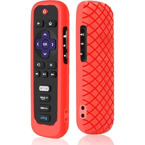 Remote Case for Roku, Battery Cover for TCL Smart TV Steaming Stick, Silicone Protective Controller Remote Cover Universal Sleeve Skin Black in Kuwait
