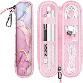 Fintie Pencil Holder Case for Apple Pencil (USB-C) & Apple Pencil (1st / 2nd Generation), Soft Neoprene Zipper Carrying Bag Sleeve Pouch Compatible with Samsung Stylus and Surface Pen, Black