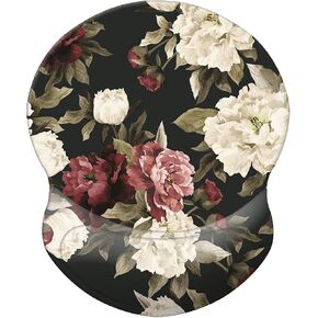 Ergonomic Mouse Pad with Wrist Support, Pain Relief Comfort Wrist Rest Pad with Non-Slip PU Base for Gaming, Home, Office & Travel (Pretty Flowers) in Saudi Arabia
