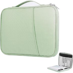 حقيبة حمل منظم الكمبيوتر اللوحي، حماية وأنيقة لأجهزة الكمبيوتر اللوحية مقاس 9-11 بوصة، بما في ذلك iPad Pro 11 (2018-2022)، iPad 10.9 (الجيل العاشر)، iPad Air (5/4th Gen)، Galaxy Tab A8/A7/S8/S7 (النعناع الأخضر-11) in Kuwait