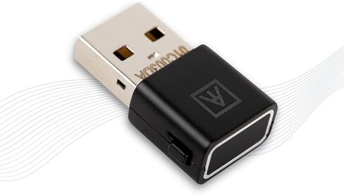 AUTHENTREND ATKey.Pro - مفتاح أمان معتمد من FIDO2، منافذ USB-C لمصادقة بصمات الأصابع، حماية الحسابات عبر الإنترنت: Windows، Linux، Mac OS، Google، Bank of America، Facebook، Twitter، Apple in Kuwait