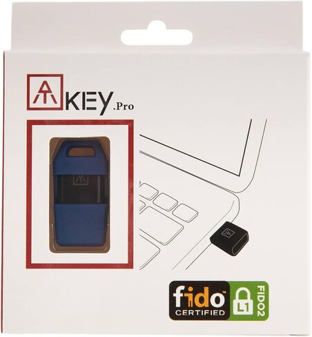 AUTHENTREND ATKey.Pro - مفتاح أمان معتمد من FIDO2، منافذ USB-C لمصادقة بصمات الأصابع، حماية الحسابات عبر الإنترنت: Windows، Linux، Mac OS، Google، Bank of America، Facebook، Twitter، Apple in Kuwait