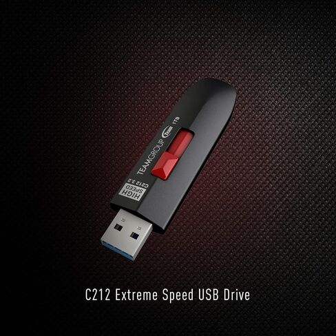 TEAMGROUP C212 سرعة قصوى 256 جيجابايت 1000/800 ميجابايت/ثانية USB 3.2 Gen 2 محرك أقراص فلاش سهل الدفع والبول، عصا ذاكرة تخزين البيانات الخارجية متوافقة مع الكمبيوتر/الكمبيوتر المحمول/PS4 PS5 TC2123256GB01 in Saudi Arabia