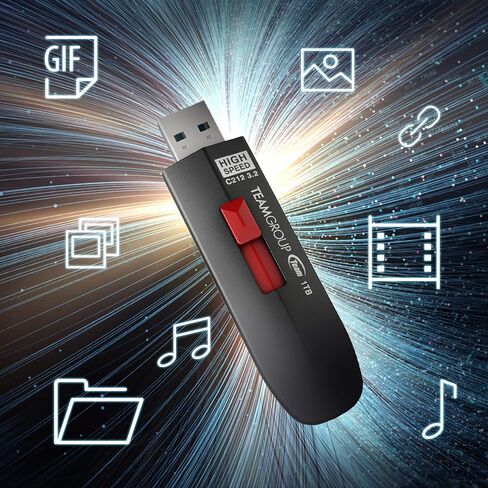 TEAMGROUP C212 سرعة قصوى 256 جيجابايت 1000/800 ميجابايت/ثانية USB 3.2 Gen 2 محرك أقراص فلاش سهل الدفع والبول، عصا ذاكرة تخزين البيانات الخارجية متوافقة مع الكمبيوتر/الكمبيوتر المحمول/PS4 PS5 TC2123256GB01 in Saudi Arabia