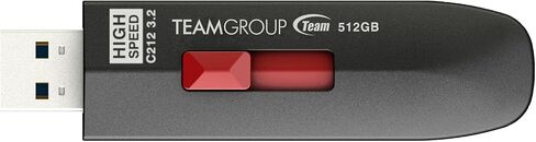 TEAMGROUP C212 سرعة قصوى 256 جيجابايت 1000/800 ميجابايت/ثانية USB 3.2 Gen 2 محرك أقراص فلاش سهل الدفع والبول، عصا ذاكرة تخزين البيانات الخارجية متوافقة مع الكمبيوتر/الكمبيوتر المحمول/PS4 PS5 TC2123256GB01 in Saudi Arabia