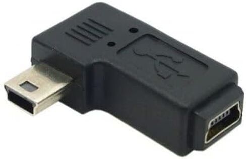 Cablecc 2PCS 90 درجة اليسار واليمين بزاوية البسيطة USB 5 دبوس ذكر إلى أنثى تمديد محول in Kuwait