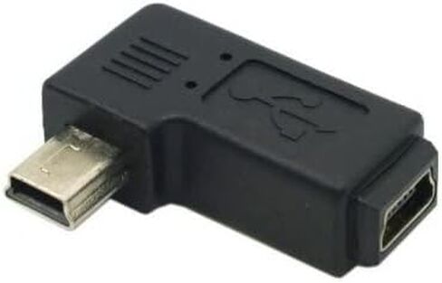 Cablecc 2PCS 90 درجة اليسار واليمين بزاوية البسيطة USB 5 دبوس ذكر إلى أنثى تمديد محول in Kuwait