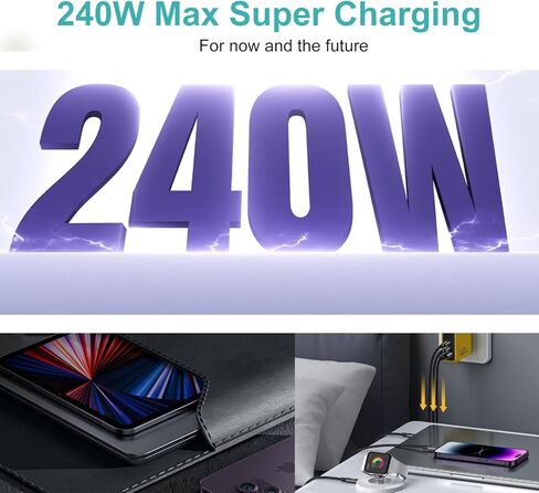 محول الزاوية اليمنى Felipmichael USB C، 240 وات 8K 40 جيجابت في الثانية 90 درجة USB C، عبوتان Thunderbolt 4/3، متوافق مع USB4 in Kuwait