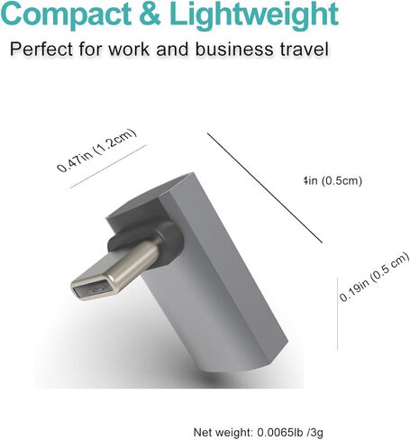 محول الزاوية اليمنى Felipmichael USB C، 240 وات 8K 40 جيجابت في الثانية 90 درجة USB C، عبوتان Thunderbolt 4/3، متوافق مع USB4 in Kuwait