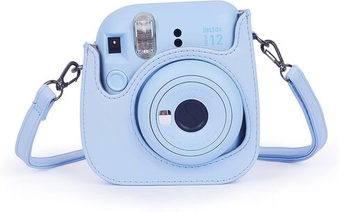 حافظة حماية للكاميرا Phetium Instant Mini 12 متوافقة مع Instax Mini 12 11، حقيبة غطاء من القماش مع جيب وحزام كتف قابل للتعديل (قوس قزح لامع) in Saudi Arabia