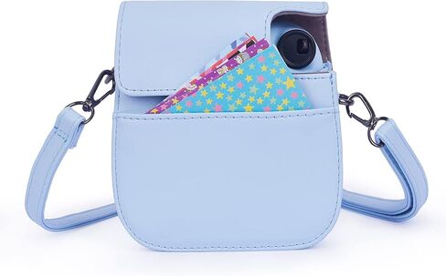 حافظة حماية للكاميرا Phetium Instant Mini 12 متوافقة مع Instax Mini 12 11، حقيبة غطاء من القماش مع جيب وحزام كتف قابل للتعديل (قوس قزح لامع) in Saudi Arabia