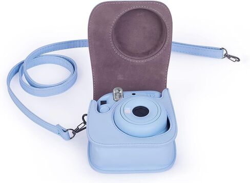 حافظة حماية للكاميرا Phetium Instant Mini 12 متوافقة مع Instax Mini 12 11، حقيبة غطاء من القماش مع جيب وحزام كتف قابل للتعديل (قوس قزح لامع) in Saudi Arabia