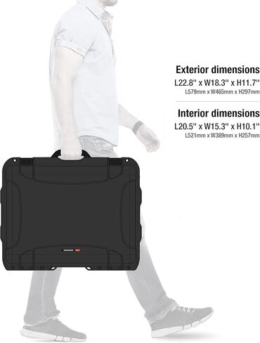 NANUK 950 Hard Case with Padded Divider – Waterproof Travel Camera Hard Case with Wheels, 22.8" x 18.3" x 11.7", Dustproof and Impact-Resistant, Ideal for Heavy Loads – Black in Kuwait