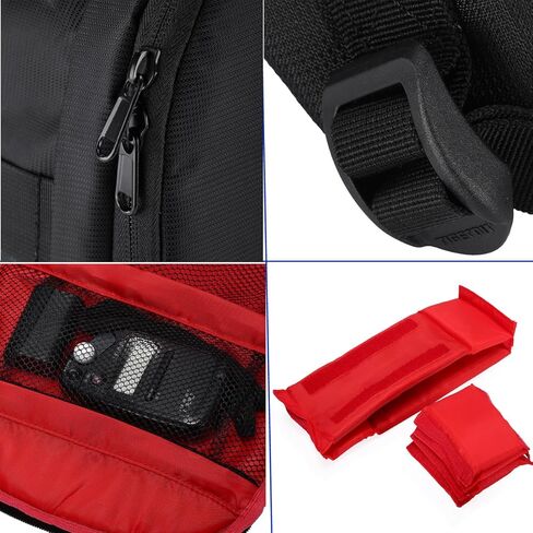 حقيبة ظهر صغيرة مقاومة للماء احترافية من PowerExtra ، حقيبة ظهر كاميرا رقمية لنيكون وسوني وأولمبوس وسامسونج وباناسونيك وبنتاكس وغيرها من الكاميرات، أسود، S, أسود, S in Kuwait