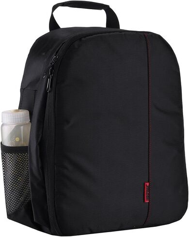 حقيبة ظهر صغيرة مقاومة للماء احترافية من PowerExtra ، حقيبة ظهر كاميرا رقمية لنيكون وسوني وأولمبوس وسامسونج وباناسونيك وبنتاكس وغيرها من الكاميرات، أسود، S, أسود, S in Kuwait