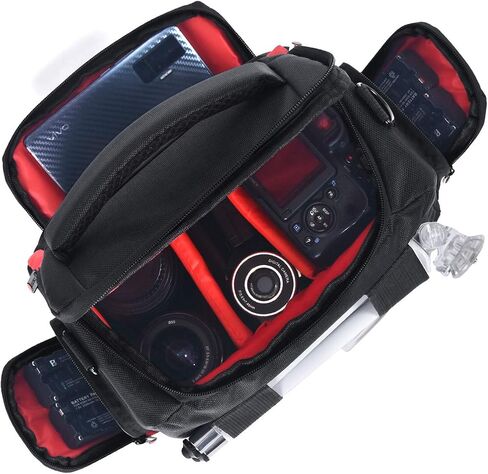 FOSOTO DSLR Camera Shoulder Bag Case Compatible for Canon EOS Rebel T7 T6 4000D 80D 90D 6D Mark II,Nikon D3500 D3400 D5600 D60 D750,Sony SLR and Lenses (Large) in Kuwait