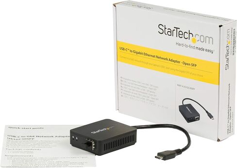 ستارتيك.كوم محول USB C الى الياف ضوئية - مفتوح SFP - 1000BASE-SX/LX - ويندوز/ماك/لينكس - محول USB ايثرنت - محول شبكة USB (US1GC30SFP) in Saudi Arabia