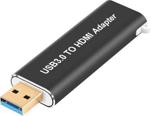 محول DYSYXD USB إلى HDMI USB 3.0 إلى HDMI للتلفزيون عالي الدقة/الشاشات/أجهزة العرض 1080P USB 3.0 إلى HDMI محول الصوت متوافق مع نظام التشغيل Windows 10 in Kuwait