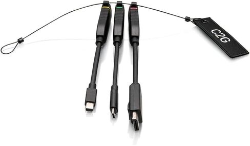 C2G Universal 4K HDMI Dongle Adapter Ring with Color Coded DisplayPort, Mini DisplayPort, and USB-C, C2G30028 in Kuwait