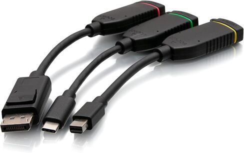 C2G Universal 4K HDMI Dongle Adapter Ring with Color Coded DisplayPort, Mini DisplayPort, and USB-C, C2G30028 in Kuwait