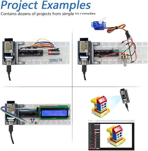 FREENOVE Super Starter Kit for ESP32-WROVER (Included) (Compatible with Arduino IDE), Onboard Camera Wireless, Python C, 536-Page Detailed Tutorial, 173 Items, 82 Projects in Saudi Arabia
