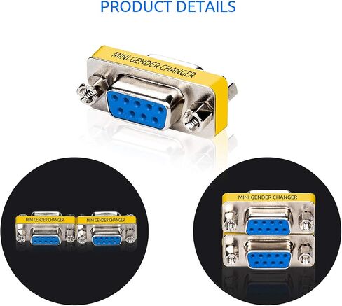 LinkStable DriverGenius RD232M2M DB9 Serial RS232 COM مغير الجنس لمهايئ الكابل التسلسلي USB إلى RS232 (ذكر/ذكر) in Saudi Arabia