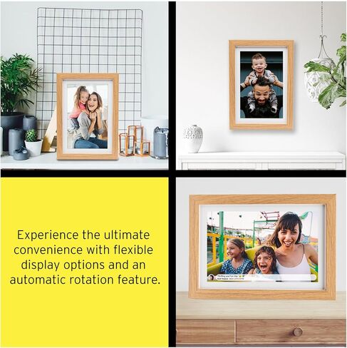 إطار صور رقمي Koah Smart WiFi مقاس 10.1 بوصة مع مساحة تخزين FRAMEO سعة 8 جيجابايت (خشب) مع بطاقة ذاكرة UHS-I microSDHC سعة 32 جيجابايت مع محول SD (عنصران) in Kuwait