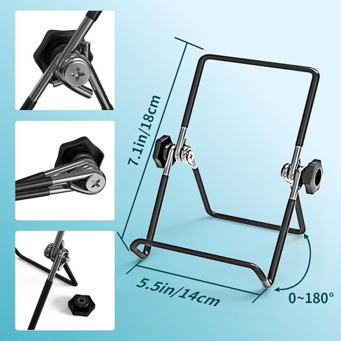 GreBear Tablet Stand Adjustable, 9-18" Portable Monitor Stand Holder, Nonslip Foldable Desktop Stand Holder Dock Compatible with iPad Pro/Air/Mini, Touch Pad, Smart Phone, Photo Frame Stand in Kuwait