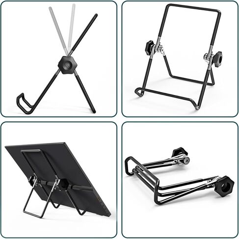 GreBear Tablet Stand Adjustable, 9-18" Portable Monitor Stand Holder, Nonslip Foldable Desktop Stand Holder Dock Compatible with iPad Pro/Air/Mini, Touch Pad, Smart Phone, Photo Frame Stand in Kuwait