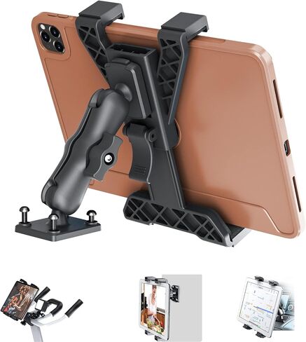 PLDHPRO iPad Holder for car Heavy Duty Drill Base, Compatible with iPad/iPad Mini Samsung Galaxy (All 7" - 11.5") Tablets, Tablet Mount for Desk/Car/Wall/Truck/Commercial Vehicles Dash in Kuwait