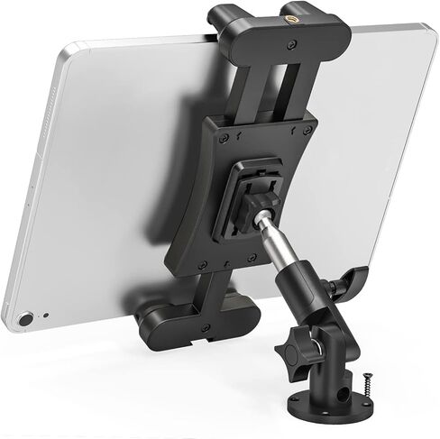 JUBOR حامل الكمبيوتر اللوحي للشاحنة، حامل قاعدة مثقاب عالي التحمل لجهاز iPad Pro، جميع الهواتف الذكية اللوحية مقاس 4.7 بوصة - 13.5 بوصة للوحة قيادة السيارة، وشبه الشاحنة، والمركبة، والمطبخ والجدار in Kuwait