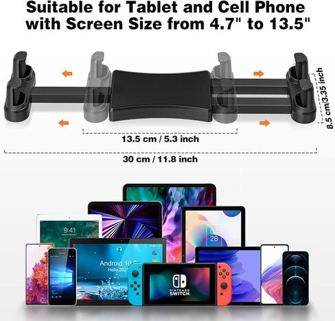 JUBOR حامل الكمبيوتر اللوحي للشاحنة، حامل قاعدة مثقاب عالي التحمل لجهاز iPad Pro، جميع الهواتف الذكية اللوحية مقاس 4.7 بوصة - 13.5 بوصة للوحة قيادة السيارة، وشبه الشاحنة، والمركبة، والمطبخ والجدار in Kuwait