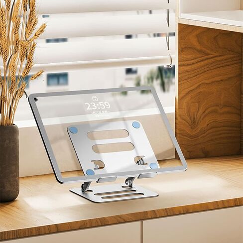 حامل تابلت قابل للتعديل من سي ان ايه كيه دي جي، حامل تابلت للمكتب متوافق مع ايباد برو 9.7، 10.5، 12.9، ايباد اير ميني 4 3 (6-13 انش) - فضي in Kuwait