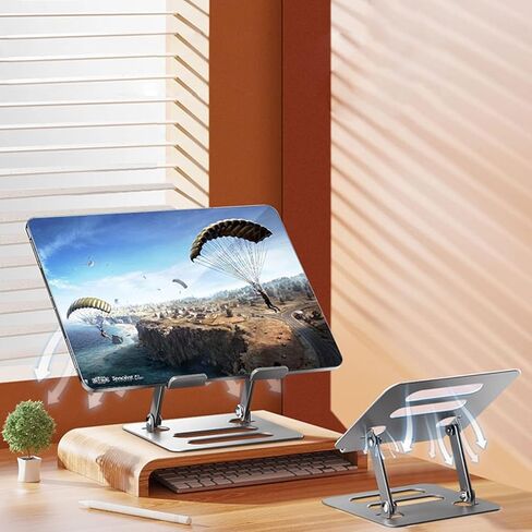 حامل تابلت قابل للتعديل من سي ان ايه كيه دي جي، حامل تابلت للمكتب متوافق مع ايباد برو 9.7، 10.5، 12.9، ايباد اير ميني 4 3 (6-13 انش) - فضي in Kuwait