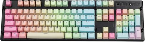 YMDK Double Shot 104 Dyed PBT Shine Through Keyset OEM Profile Keycap Set for Cherry MX Switches Mechanical Keyboard 104 87 61,Sunset Gradient (Only Keycap) in Saudi Arabia