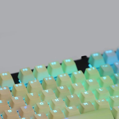 YMDK Double Shot 104 Dyed PBT Shine Through Keyset OEM Profile Keycap Set for Cherry MX Switches Mechanical Keyboard 104 87 61,Sunset Gradient (Only Keycap) in Saudi Arabia
