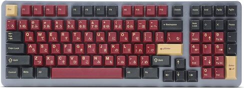 مجموعة Drop + Redsuns GMK Red Samurai Keycap للوحات المفاتيح كاملة الحجم - متوافقة مع مفاتيح Cherry MX واستنساخها (مجموعة تخطيط 1800 و113 مفتاحًا) in Kuwait